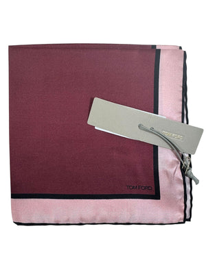 Tom Ford Silk Pocket Square Bordeaux Pink