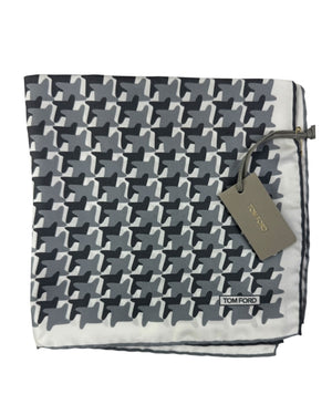 Tom Ford Pocket Square Gray Houndstooth