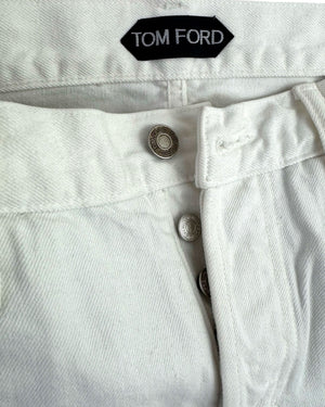Tom Ford Pants White 5 Pocket 36 Straight