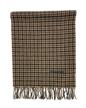 Tom Ford Scarf Brown Houndstooth Check - Wool Cashmere