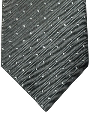 Tom Ford Tie Gray Silver Mini Dots