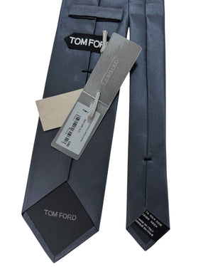 Tom Ford Tie Dark Gray Grosgrain