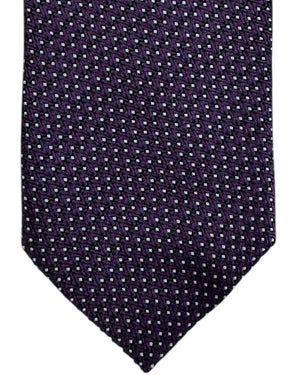 Extra Long Tie Purple Silver