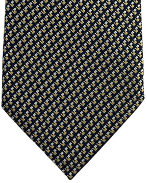 Ermenegildo Zegna Tie Black Micro Pattern