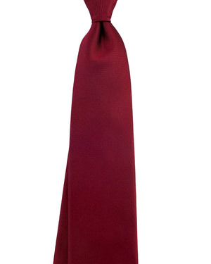 Ermenegildo Zegna Tie Bordeaux Ribbed Solid
