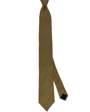 Ermenegildo Zegna Tie Camel Brown Textured Solid
