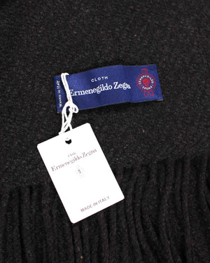 Ermenegildo Zegna Throw Blanket Dark Brown - Wool Cashmere