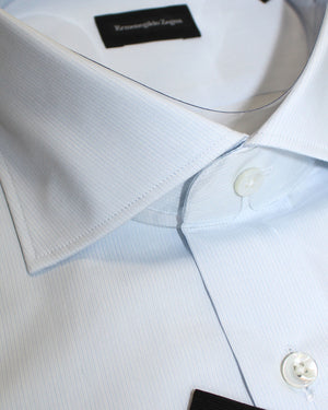 Ermenegildo Zegna Dress Shirt Light Blue Stripes 41 - 16