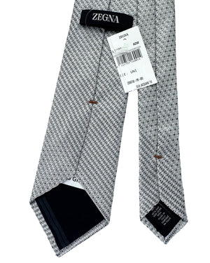 Zegna Tie Gray Silver Pattern