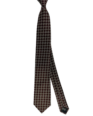 Ermenegildo Zegna Silk Tie Brown Black Silver