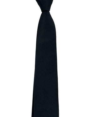 Ermenegildo Zegna Tie Solid Black - Narrow Necktie