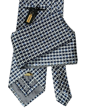 Zilli silk Tie & Matching Pocket Square Set