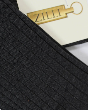 Zilli Socks Dark Charcoal Gray - US 10/ EUR 43 Mid Calf Men Socks