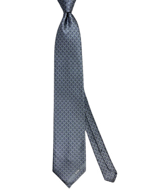 Zilli Tie Gray Lilac Design - Wide Necktie FINAL SALE