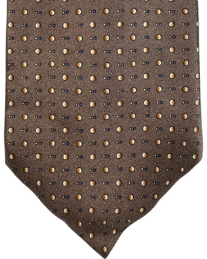 Zilli Necktie Brown Design - Luxury Wide Tie