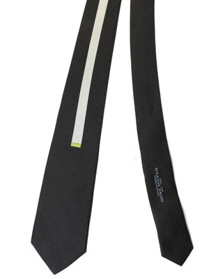 Gene Meyer Silk Tie Black Gray