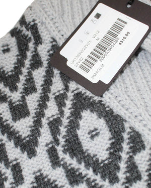 Kiton Cashmere Cardigan Gray Argyle Men
