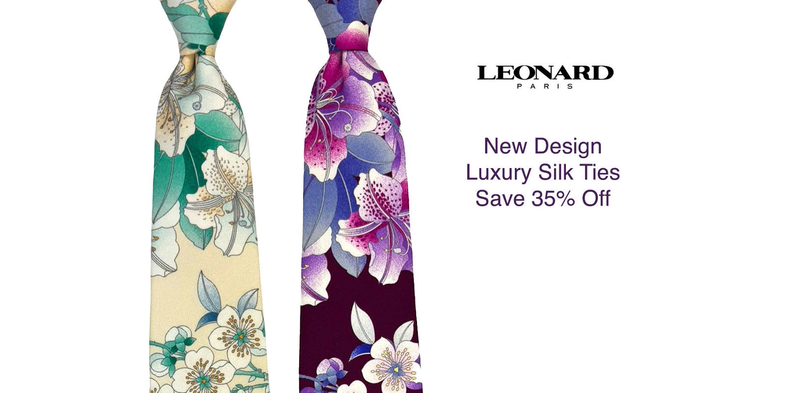 Luxury Neckties Leonard Paris