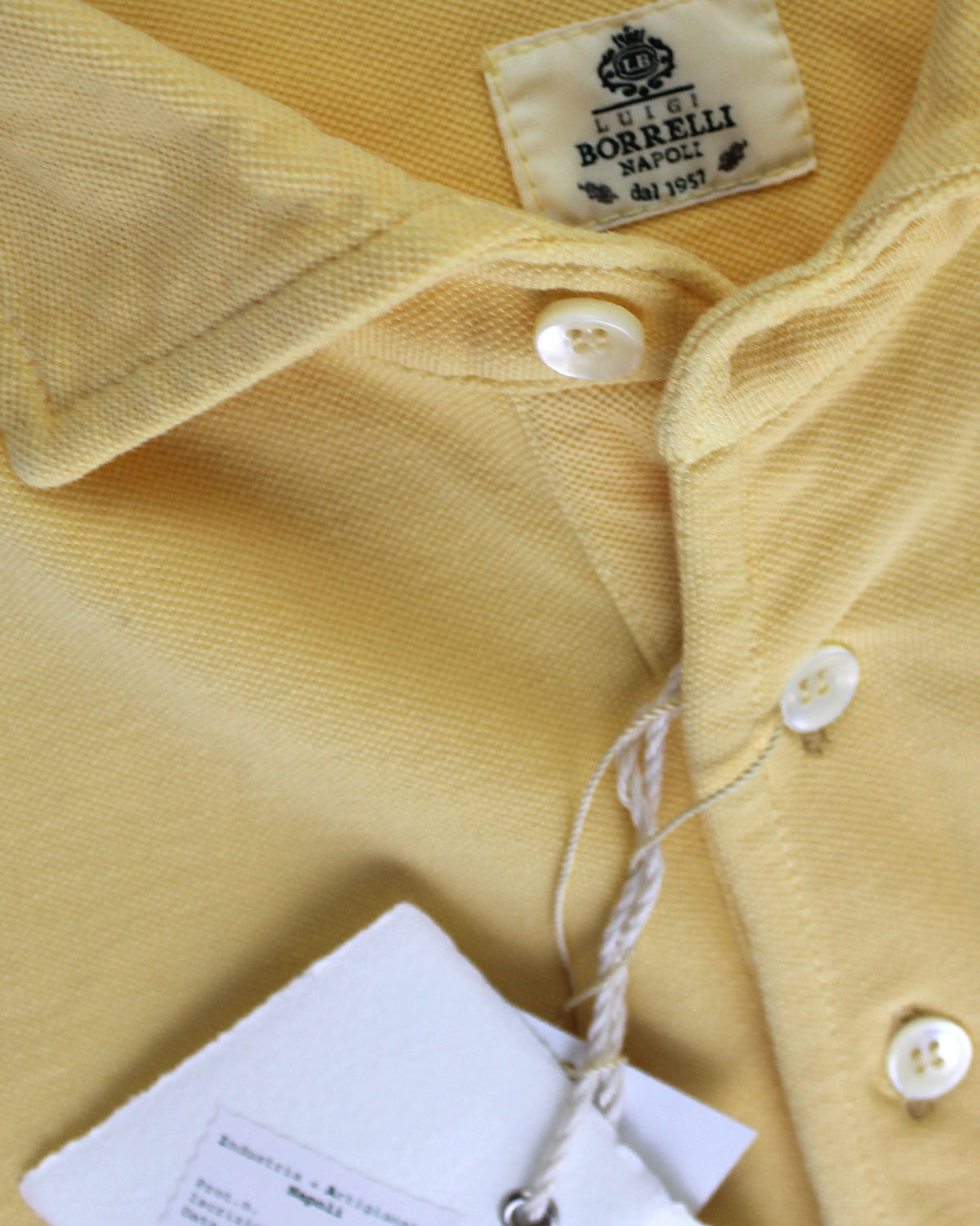 New Borrelli Polo Shirt Yellow 
