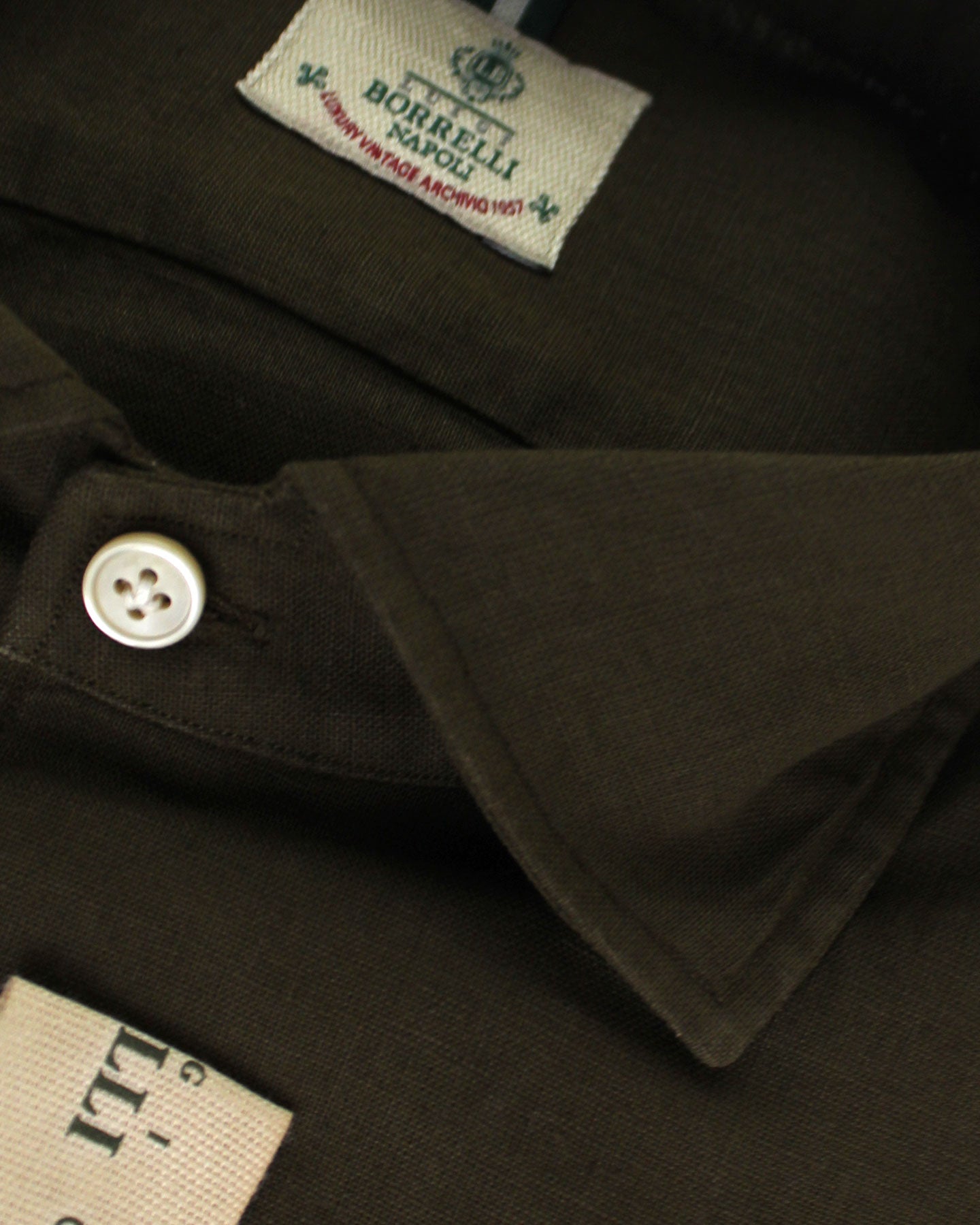 Luigi Borrelli Sport Shirt Dark Brown 