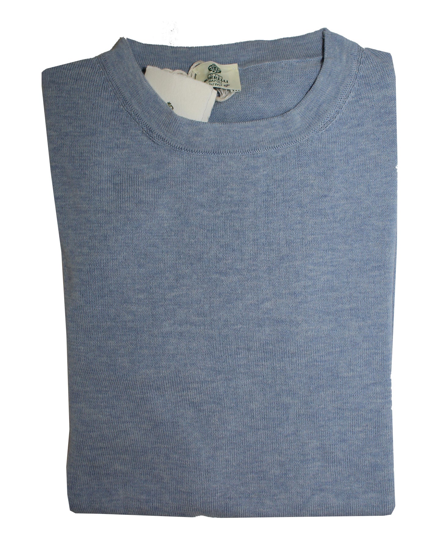 Luigi Borrelli T-Shirt Blue Mesh Design 