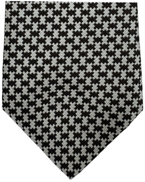 Luigi Borrelli Silk Tie Black Silver Geometric Design SALE