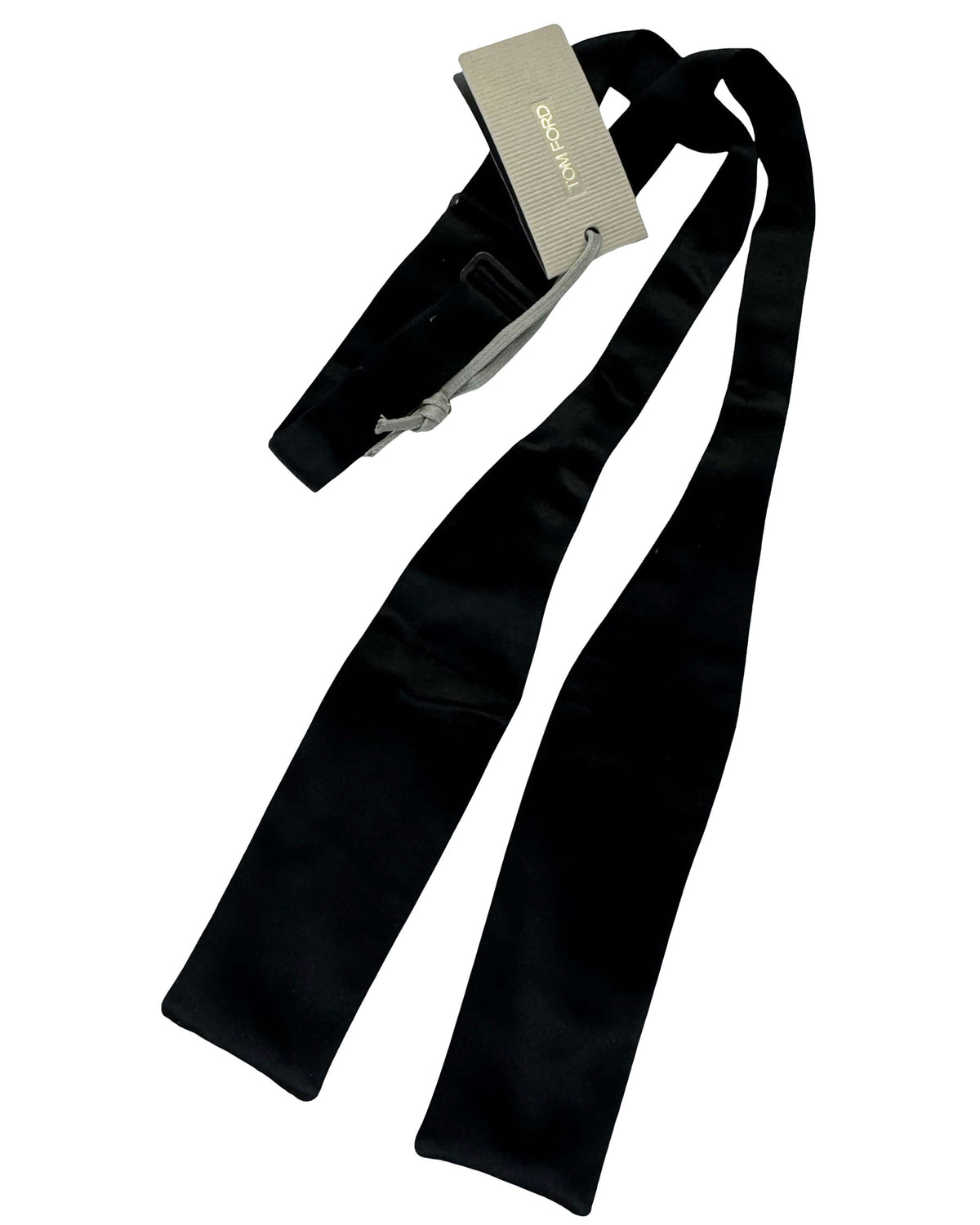 Tom Ford Bow Tie Solid Black Grosgrain - Slim Straight