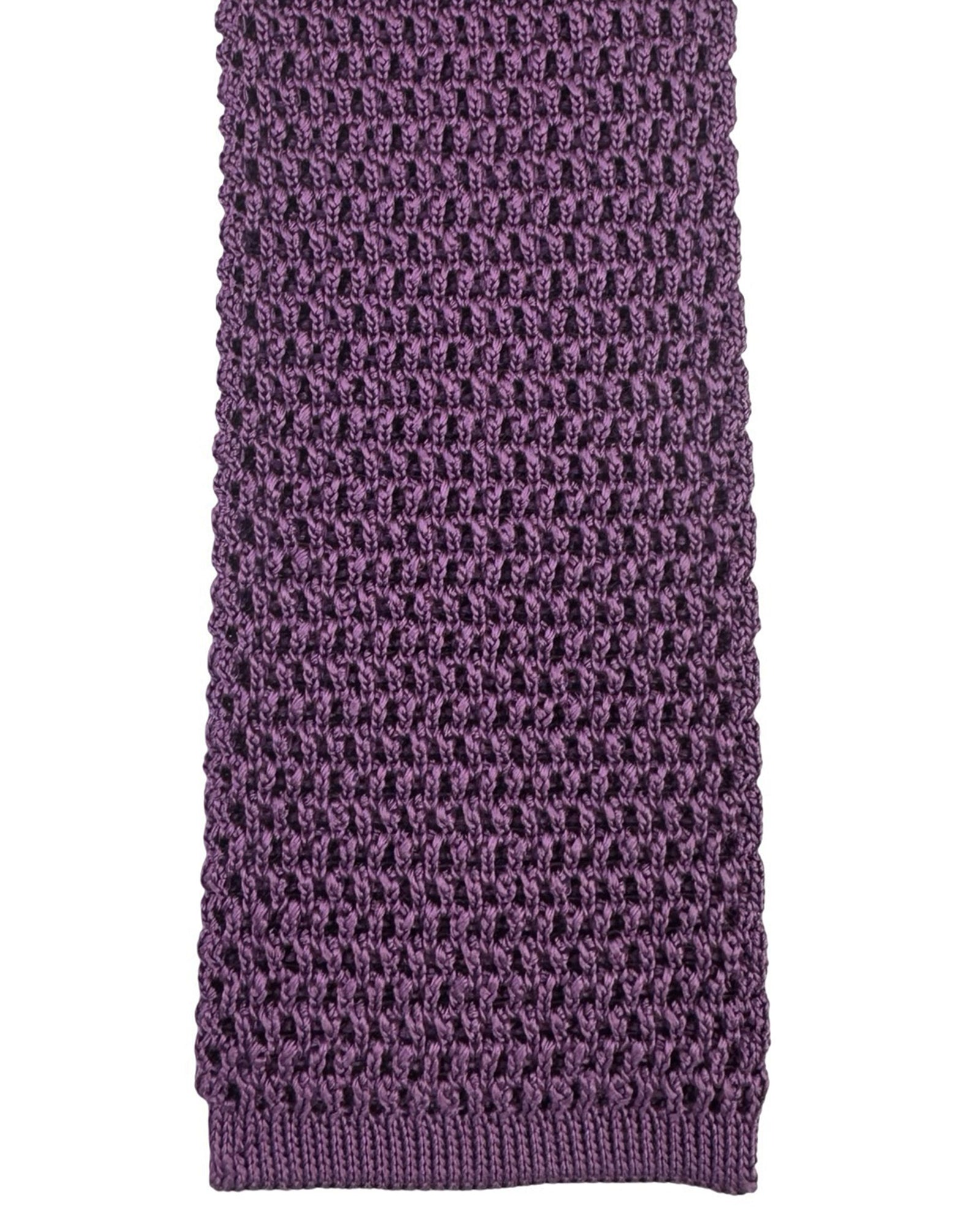 Tom Ford Square End Knitted Tie Purple