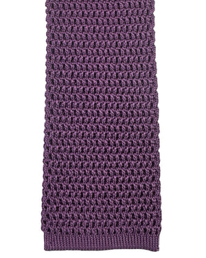 Tom Ford Square End Knitted Tie Purple