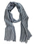 Agnona Scarf Dark Blue Gray Stripes