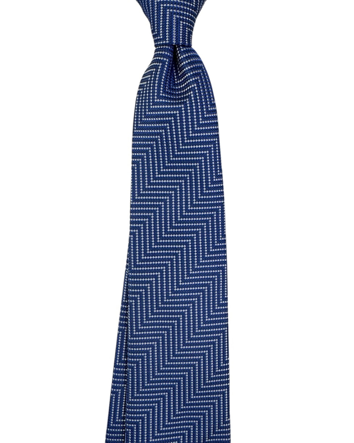 Armani Tie Royal Blue Zigzag Weave SALE