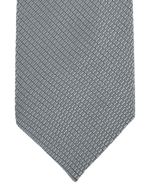 Armani Tie Pearl Gray Pattern - Cotton Silk