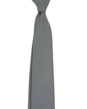 Armani Tie Pearl Gray Pattern - Cotton Silk