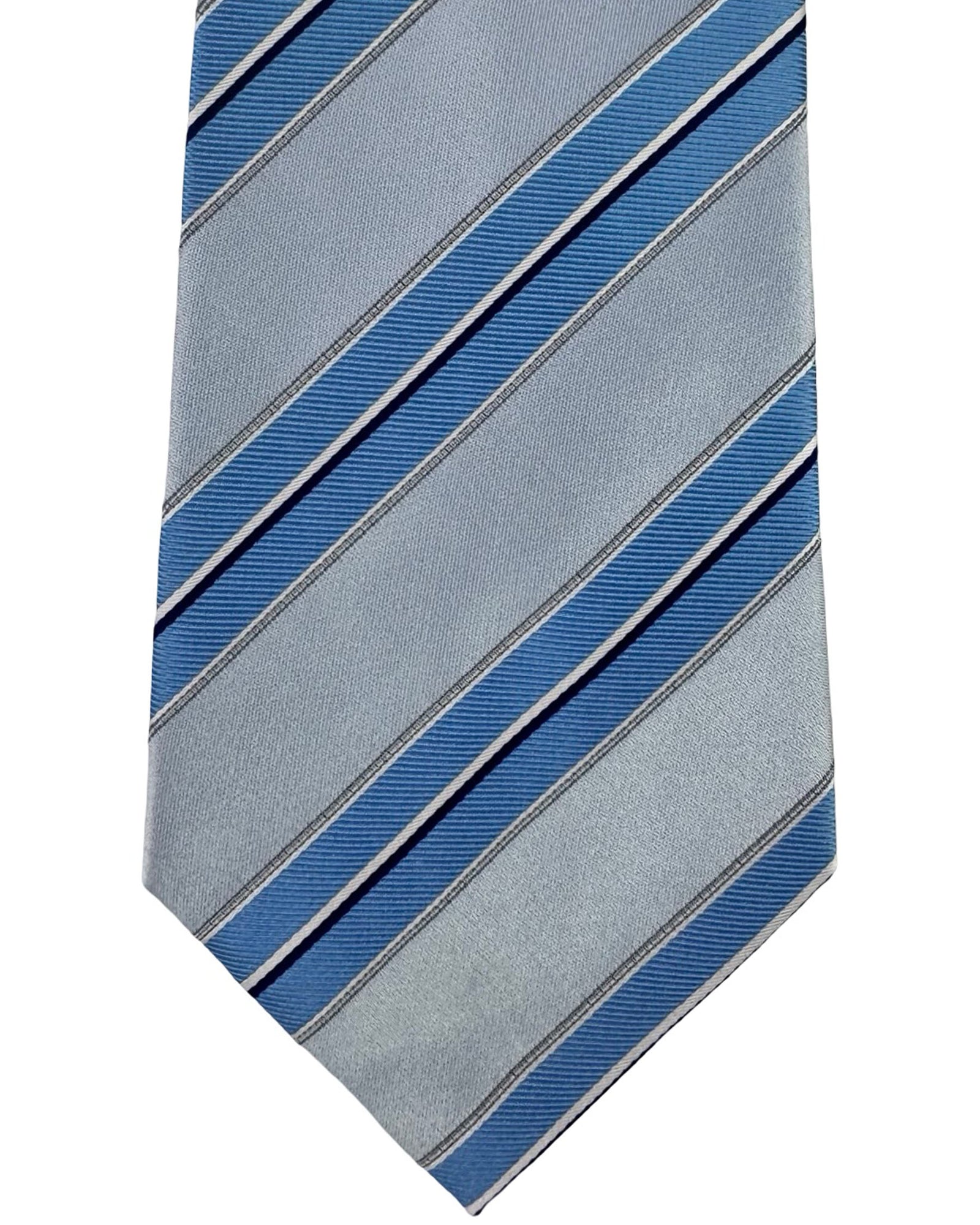 Armani Tie Sky Blue Stripes