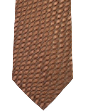 Emporio Armani Tie Orange Gray Grid