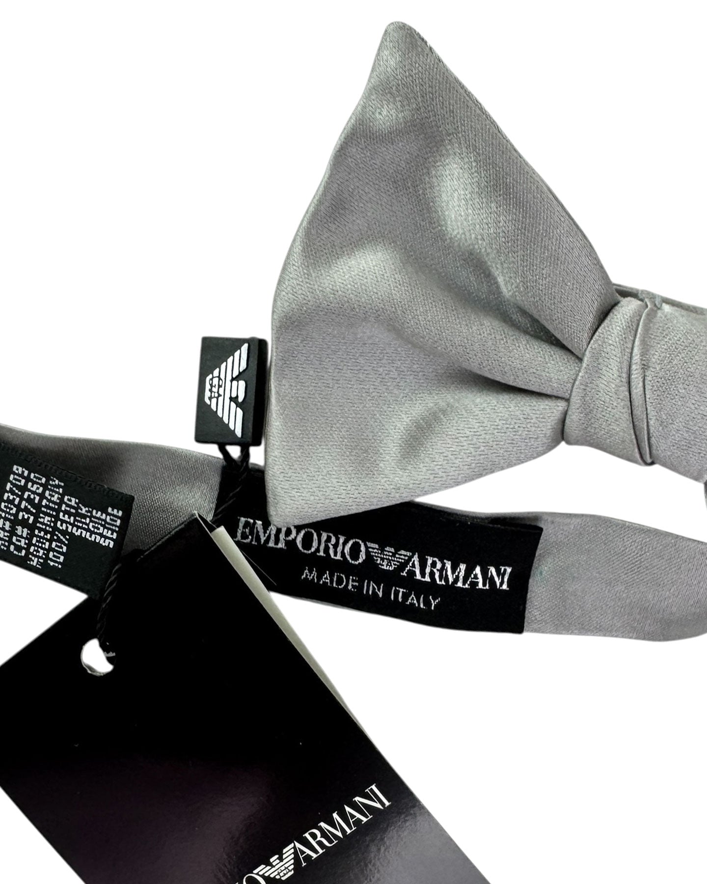 Armani Silk Bow Tie Gray