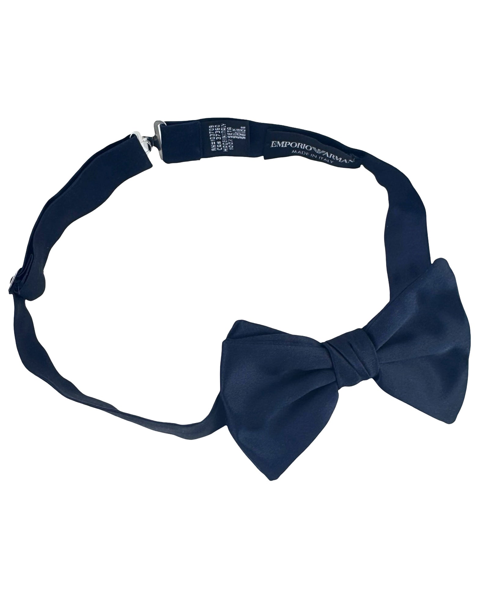 Armani Silk Bow Tie Midnight Blue Solid