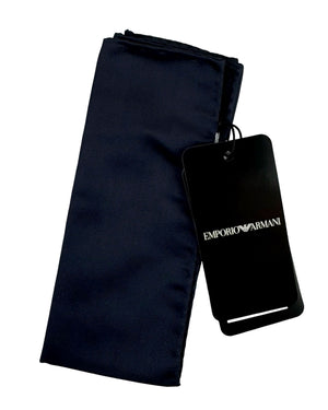 Emporio Armani Pocket Square Midnight Blue Solid