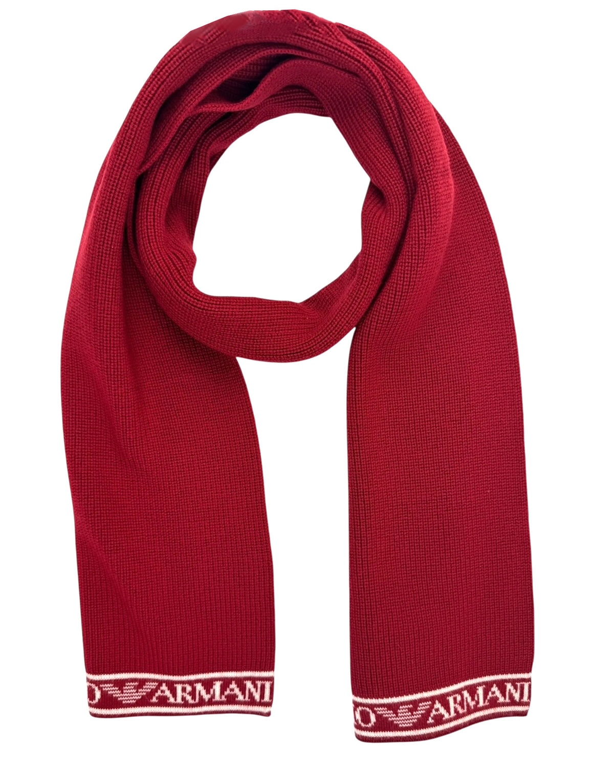 Armani Scarf Bordeaux Logo Edge - Men Collection