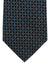 Armani Silk Tie Black Slate Blue Geometric