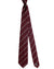 Armani Silk Tie Maroon Silver Stripes Armani Collezioni