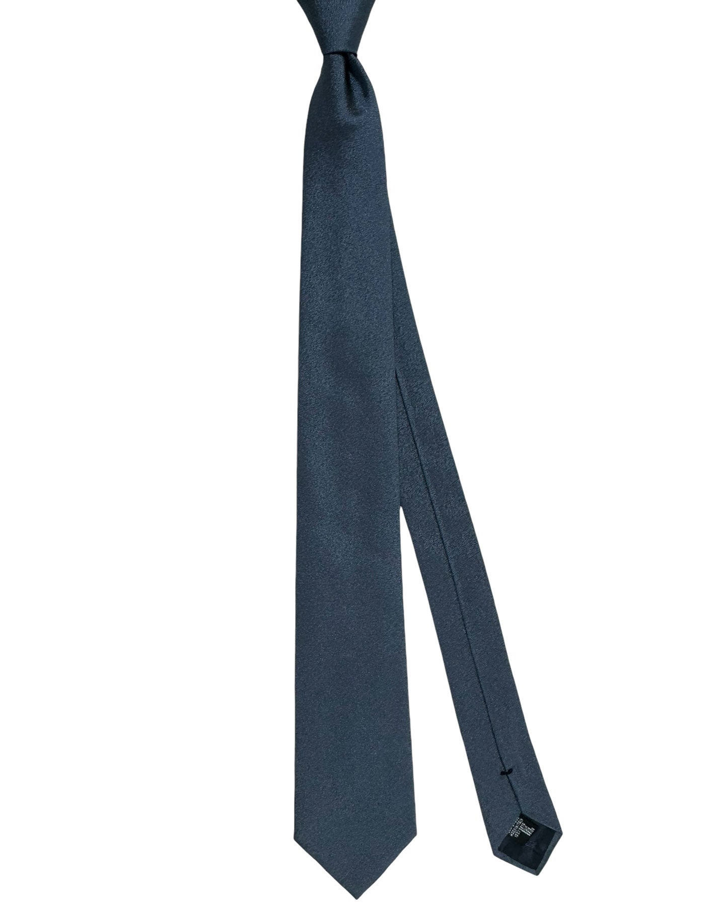 Armani Silk Tie Dark Blue Solid