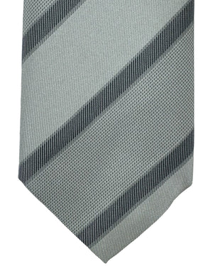 Armani Silk Tie Gray Stripes