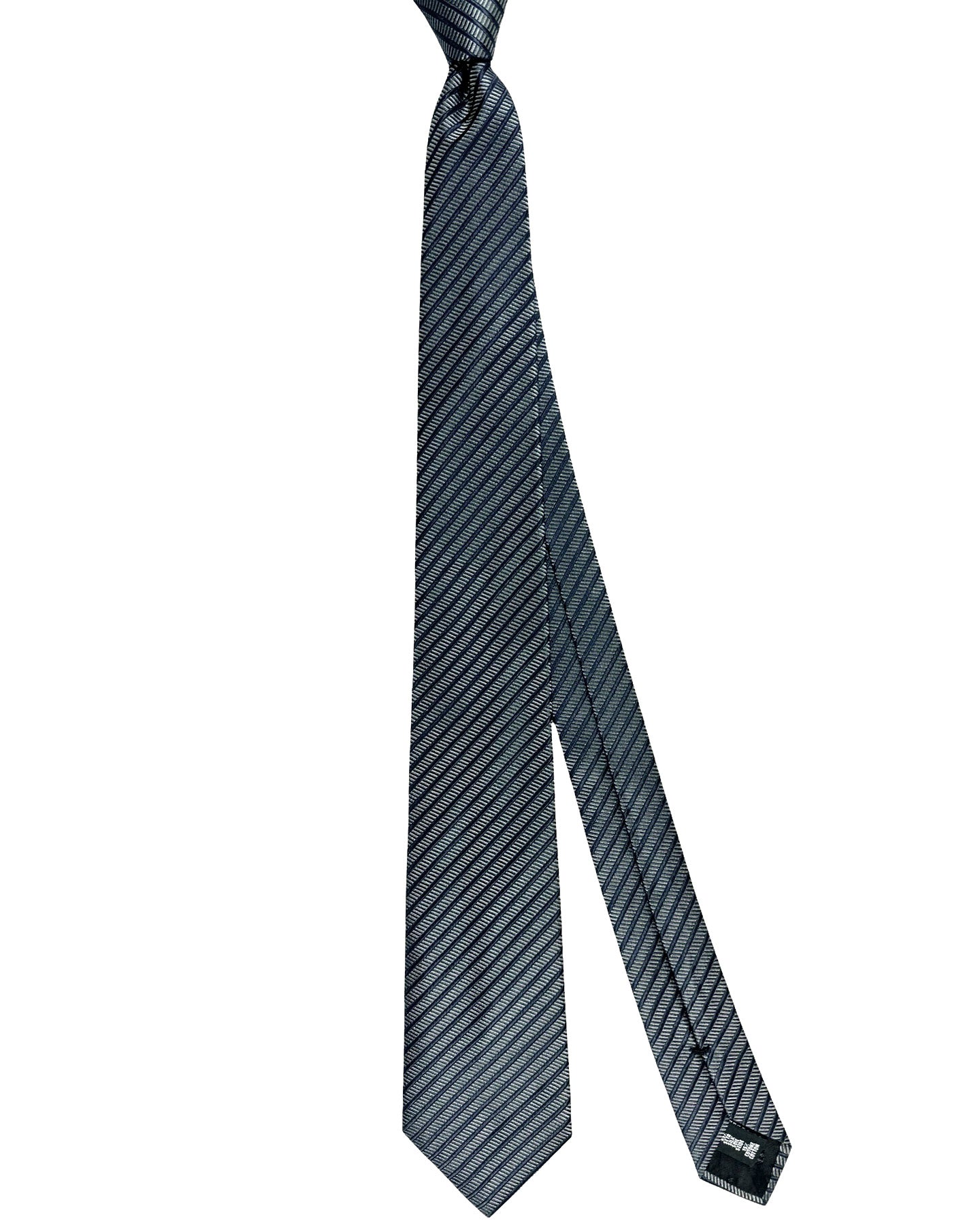 Armani Silk Tie Gray Stripes