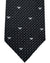 Armani Silk Tie Black Silver Logo