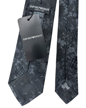 Silk Tie Gray Design - Emporio Armani