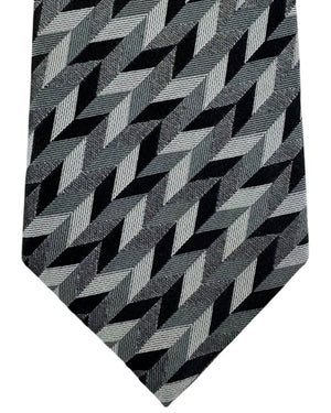 Armani Necktie Gray Geometric Pattern