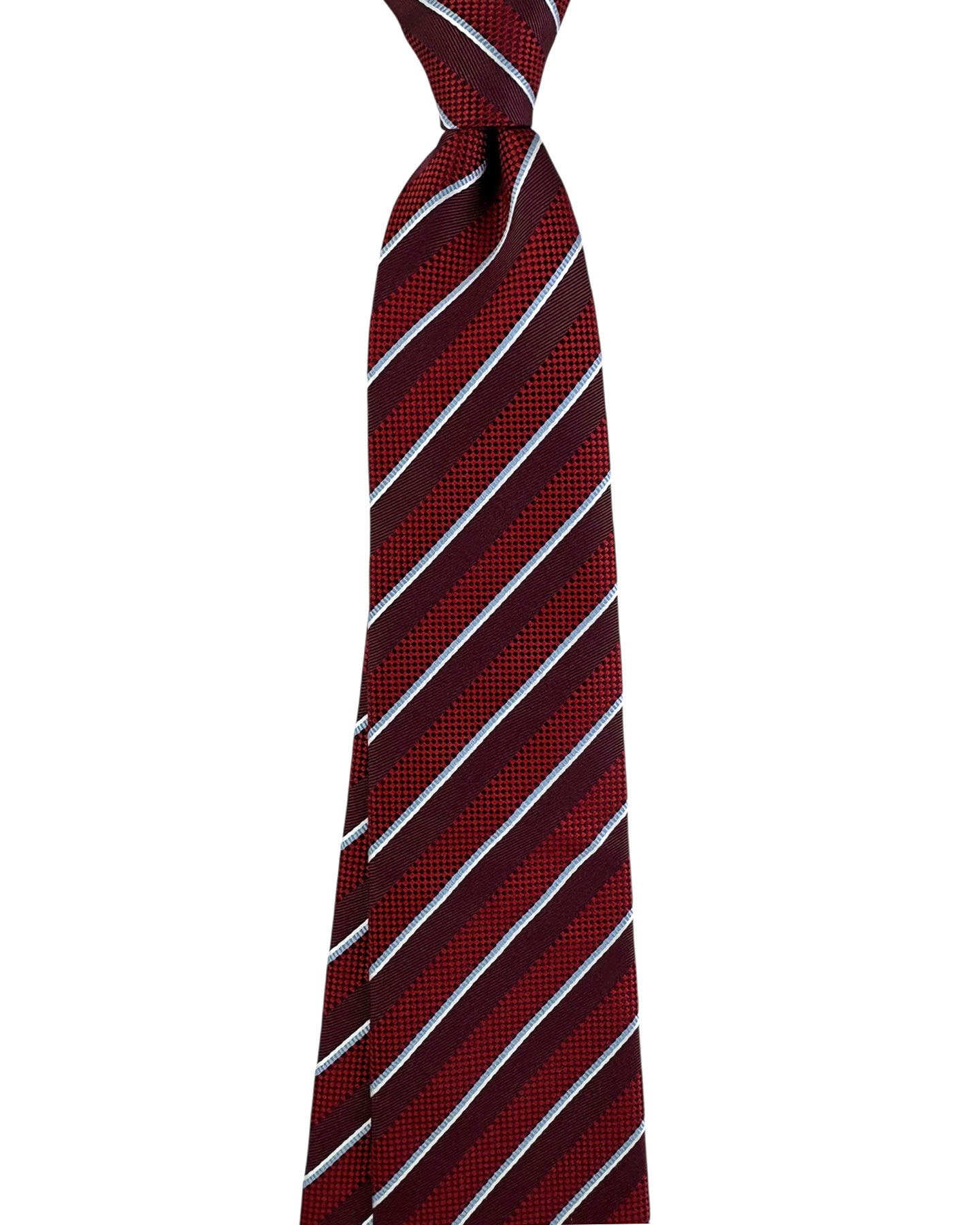 Armani Silk Tie Maroon Stripes