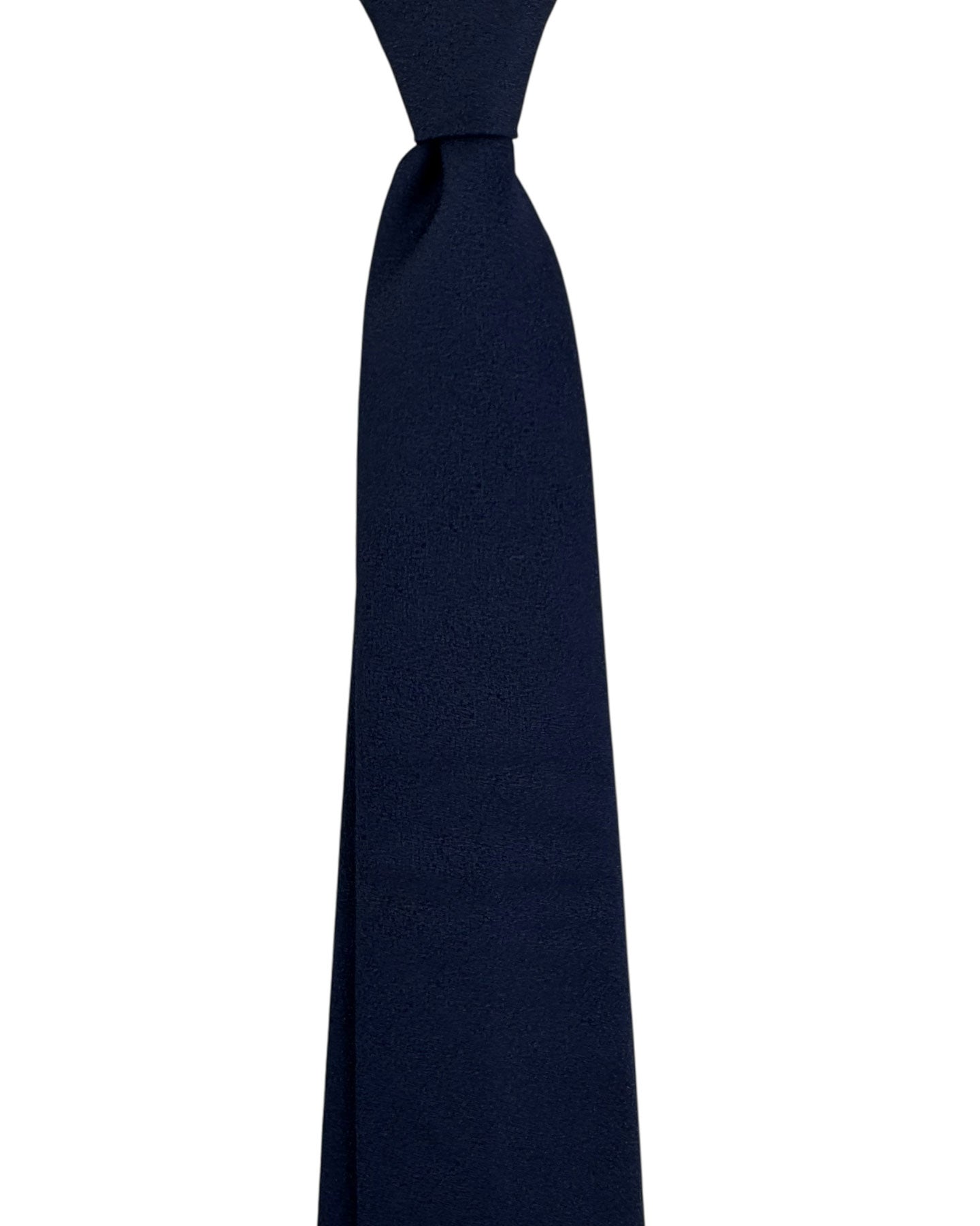 Armani Silk Tie Midnight Blue Solid Pattern