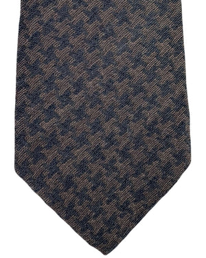 Armani Tie Brown Houndstooth